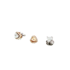 18K White and Rose Gold Heart Diamond with Jackets Earrings
