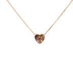 Heart-Shaped Diamond Cluster Pendant in Rose Gold