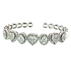 Diamond Heart Cuff in 18K Gold