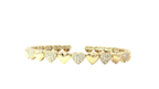 Gold Heart Diamond Bangle