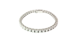 Round Brilliant Cut Diamond Tennis Bracelet in 18K White Gold