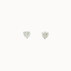 Heart Illusion Diamond Stud Earrings