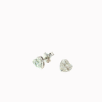 Heart Illusion Diamond Stud Earrings