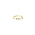 Alternating Round and Baguette Diamond Eternity Ring in Yellow Gold