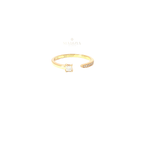 Yellow Gold Open Diamond Stackable Ring