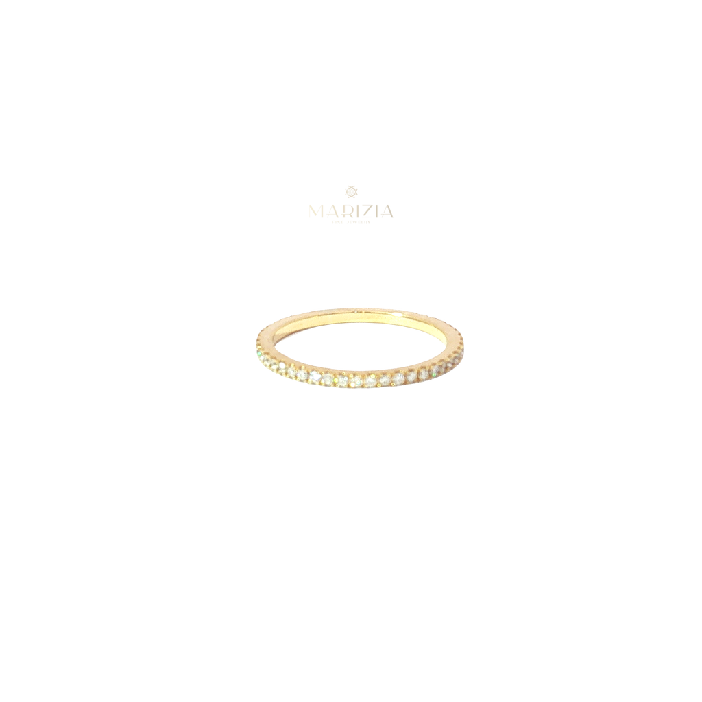Classic Diamond Eternity Band in Yellow Gold