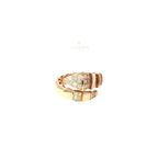 Rose Gold Diamond Pavé Bypass Snake Ring