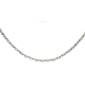 Alternating Diamond and Bead Necklace in White Gold