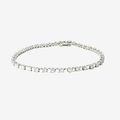 Diamond and 18K White Gold Alternating Link Tennis Bracelet