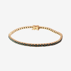 Fancy Dark Black Diamond Tennis Bracelet in 18K Rose Gold