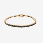 18K Rose Gold Fancy Dark Black Diamond Tennis Bracelet