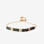 18K Rose Gold Black And White  Diamond Chain Bracelet