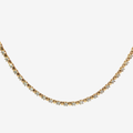 Alternating Diamond and 18K Yellow Gold Bead Necklace