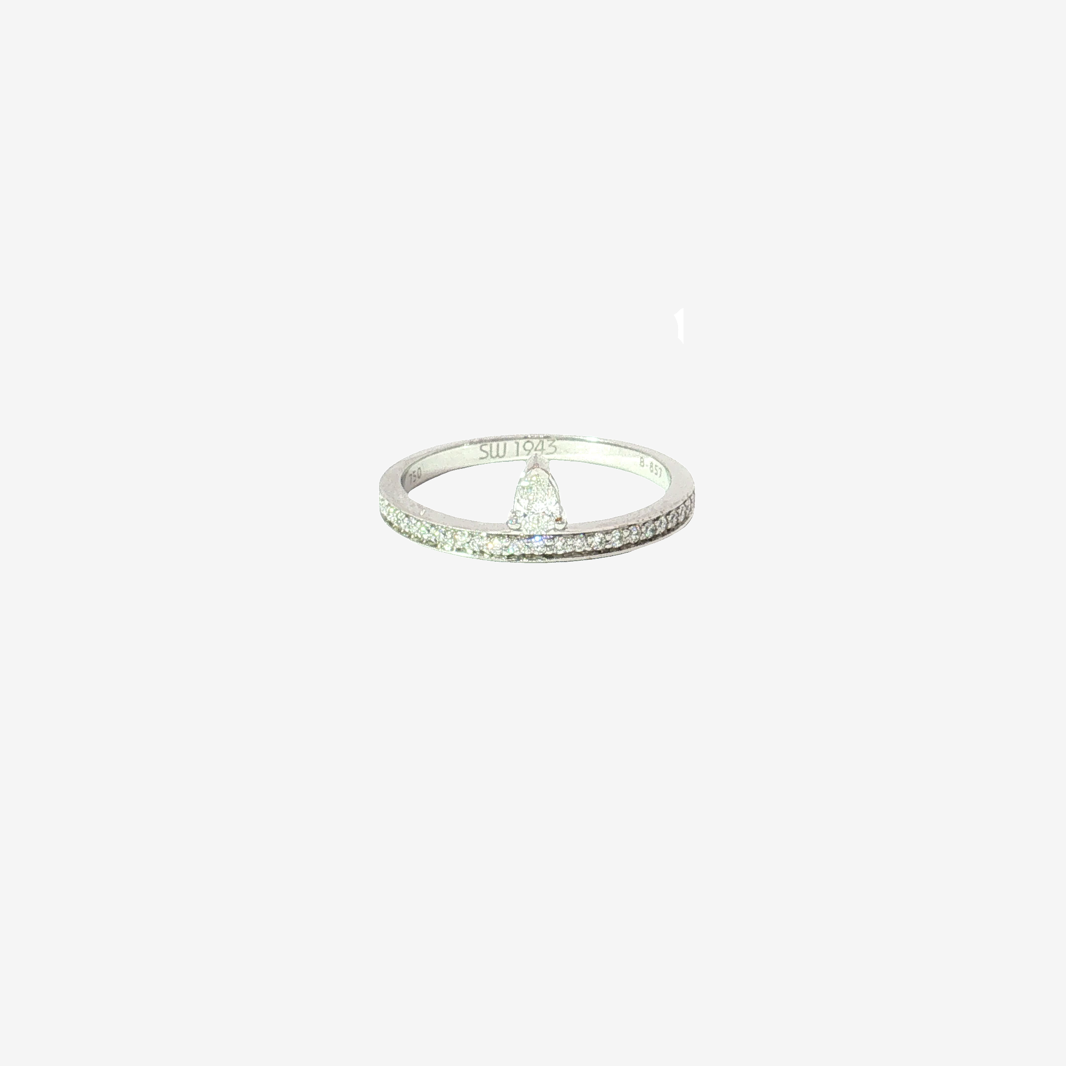 White Gold Pear Diamond Eternity Ring