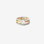 Yellow Gold Open Diamond Stackable Ring