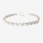 Geometric Diamond Tennis Bracelet in 18K White Gold
