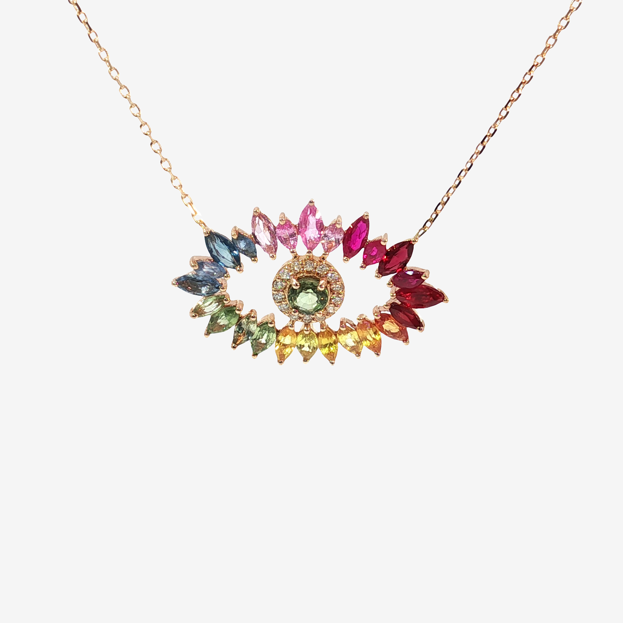 18K Rose Gold Eden Eye Necklace