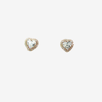 18K White and Rose Gold Heart Diamond with Jackets Earrings
