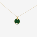 18K Reversible Malachite and Diamond Necklace