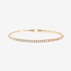 Round Brilliant-Cut Diamond Tennis Bangle in 18K Yellow Gold
