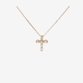 18K Rose Gold Cross Necklace