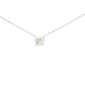 5 CT Lab Diamond Cushion Solitaire Pendant Necklace in 14K White Gold