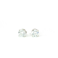 3 CTS Round Lab Diamond Stud Earrings in 14K White Gold
