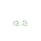 3 CTS Round Lab Diamond Stud Earrings in 14K White Gold