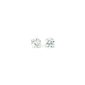 4 CTS Round Lab Diamond Stud Earrings in 14K White Gold