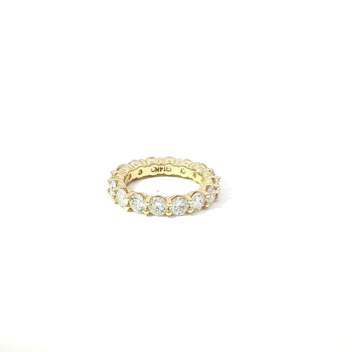 Round Brilliant-Cut Lab Diamond Eternity Ring in 14K Yellow Gold