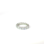 4 CTS Round Lab Diamond Eternity Ring in White Gold