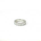6 CTS Emerald-Cut Lab Diamond Eternity Ring in 14K White Gold