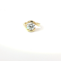 3 CT Round Lab Diamond Solitaire Ring in 18K Yellow Gold