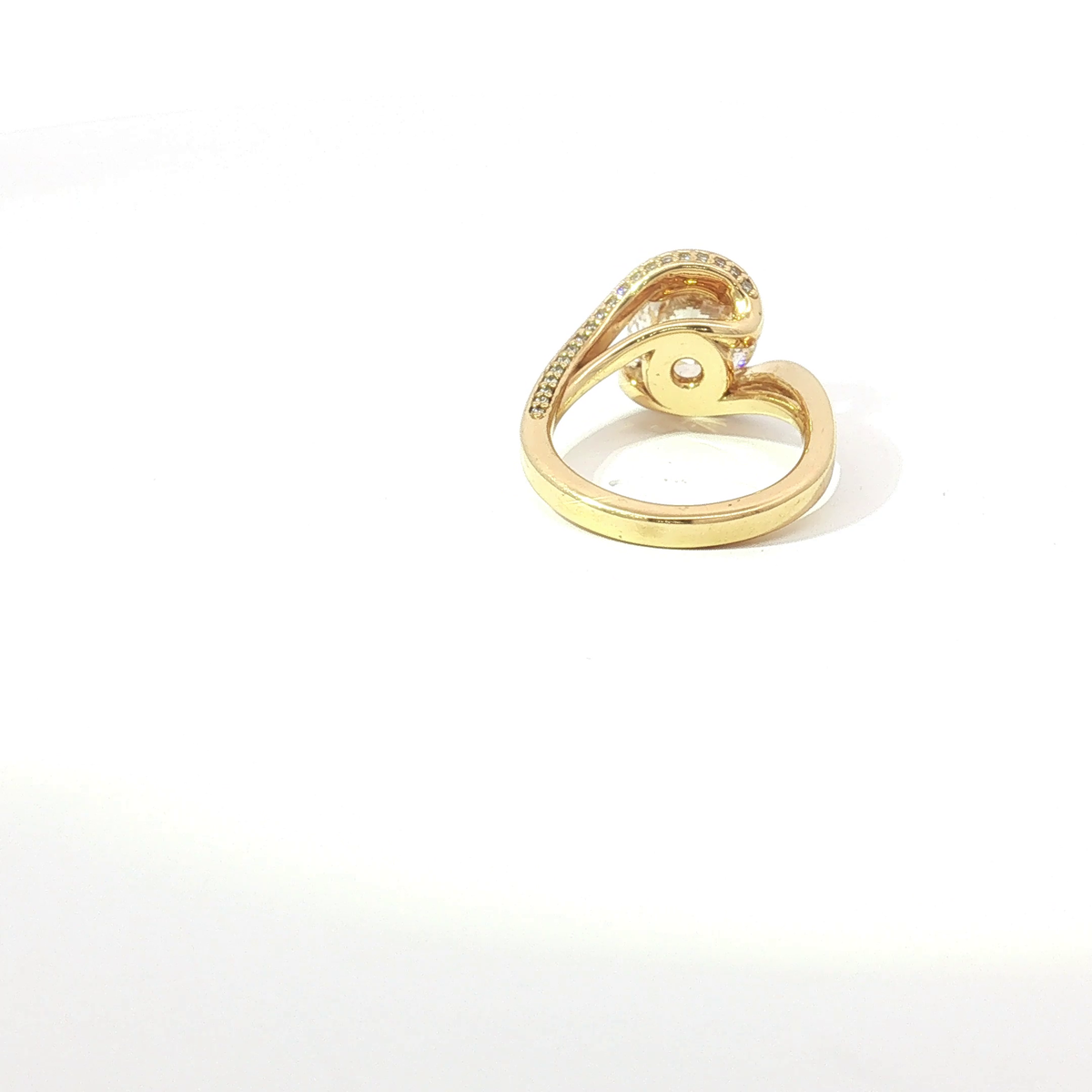 3 CT Round Lab Diamond Solitaire Ring in 18K Yellow Gold