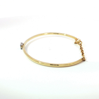 14KY Blue Sapphire Bezel-Set Yellow Gold Bangle