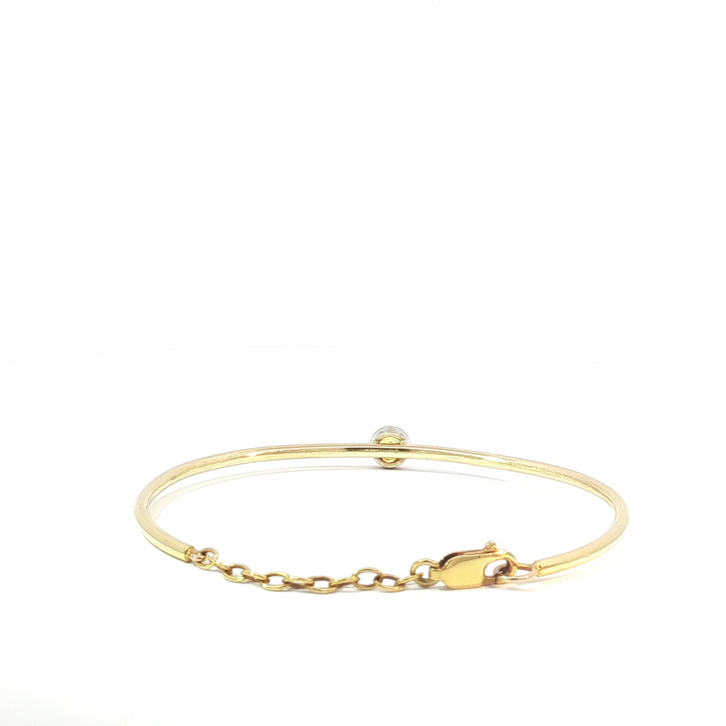 14KY Yellow Sapphire Bezel-Set Bangle