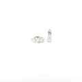 Lab Diamond Hoop Earrings in White Gold