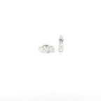 Lab Diamond Hoop Earrings in White Gold