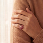 Ruby Pinky Ring in Rose Gold