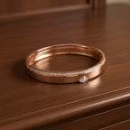 18K Rose Gold Diamond Bangle
