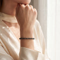 Faceted Black Diamond Beaded Bracelet in 18K Rose Gold