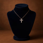 18K Rose Gold Cross Necklace