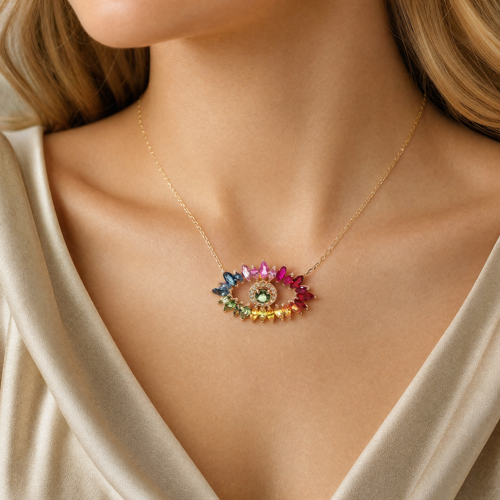 18K Rose Gold Eden Eye Necklace