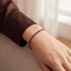 Fancy Dark Black Diamond Tennis Bracelet in 18K Rose Gold