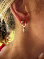 18K White Gold Diamond Cluster Stud Earrings