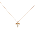 Diamond Cross Pendant Necklace in 18K Rose Gold