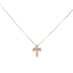 Diamond Cross Pendant Necklace in 18K Rose Gold