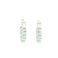 7.98 CTS Oval Cut Lab Diamond Hoop Earrings in 14K White Gold