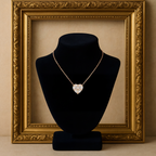 Heart-Shaped Diamond Cluster Pendant in Rose Gold