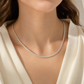 Gradual 18K White Gold Diamond Tennis Necklace